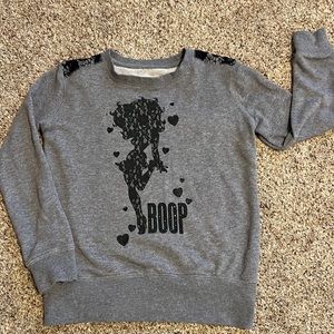 NWOT-Betty Boop sweatshirt with lace medium from Universal Studios